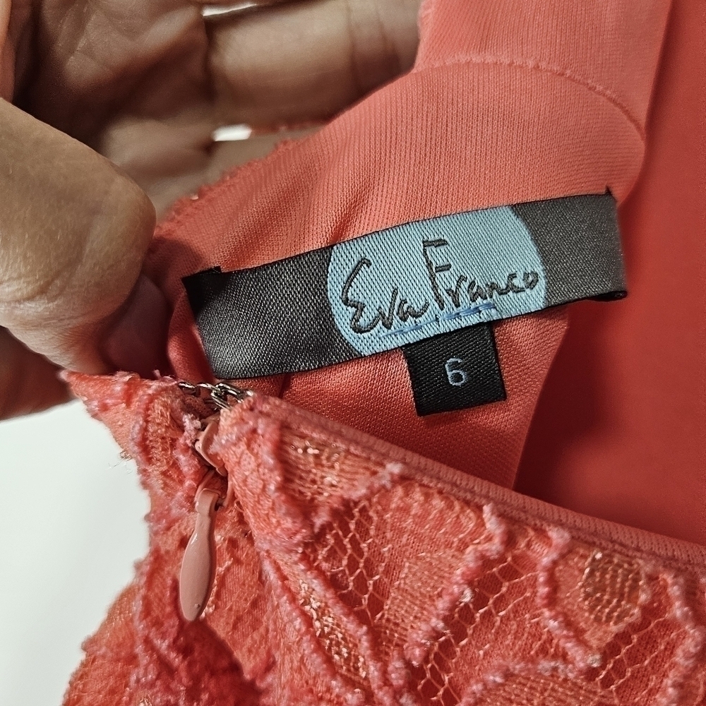 EVA FRANCO SIZE 6 DRESS ORANGE - Picture 8 of 8